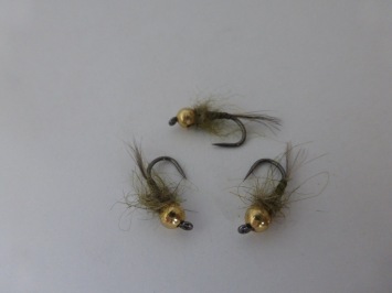 Size 18 Tungsten Quill Grayling Olive Barbless